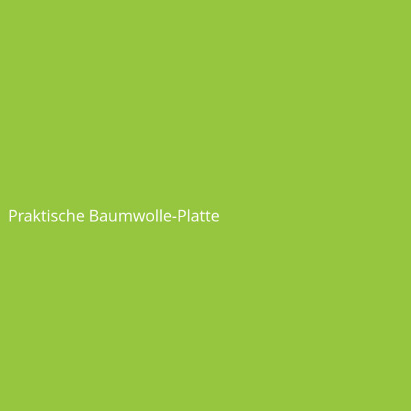 Praktische Baumwolle-Platte