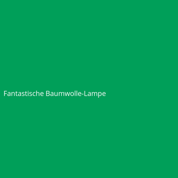 Fantastische Baumwolle-Lampe